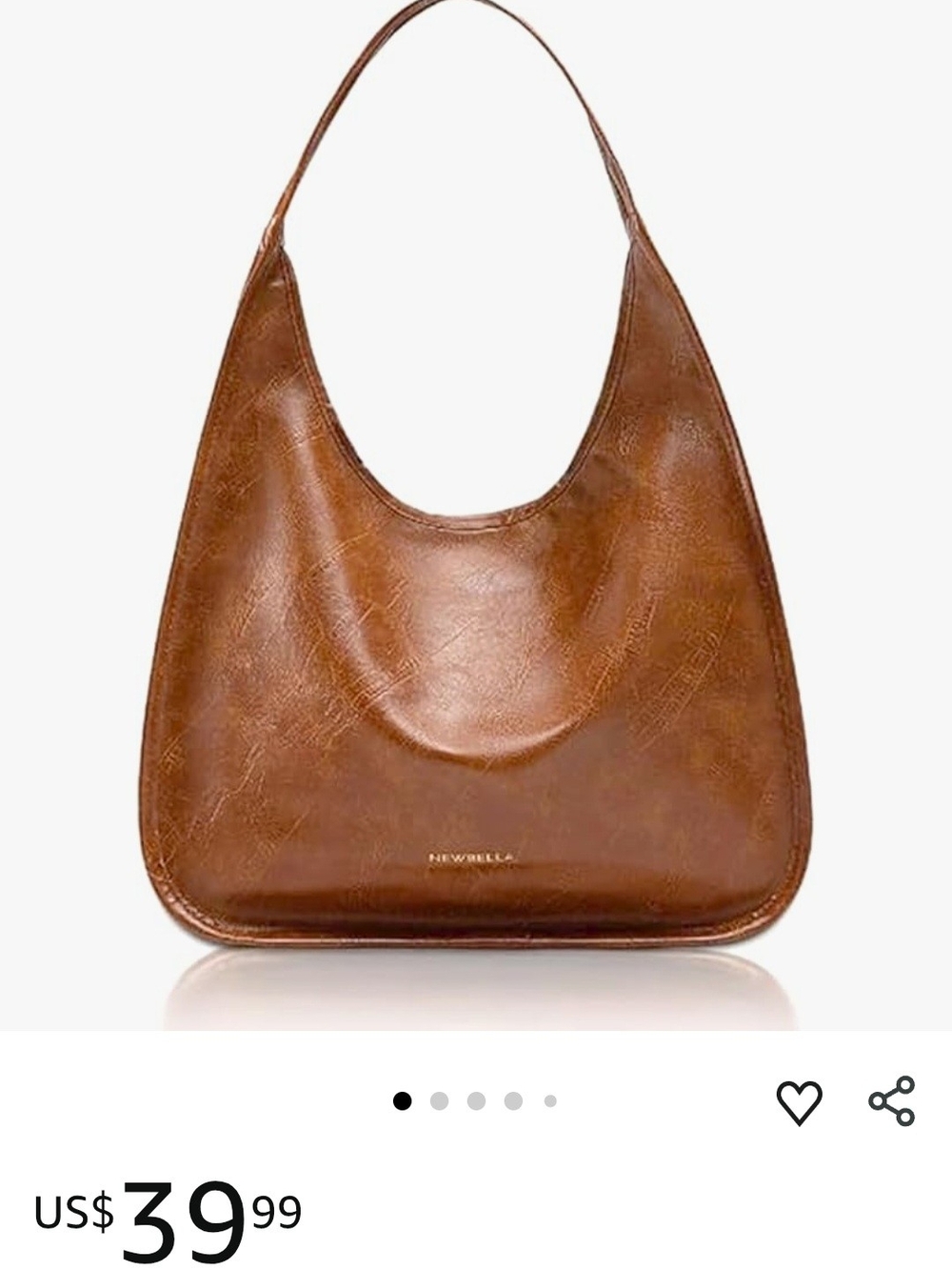 NEWBELLA Women's Hobo Bag – Faux Leather Shoulder Bag